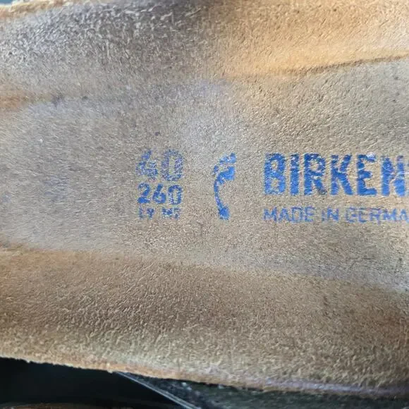 Birkenstock Women's Arizona SF Slide Sandal Iride Strong Blue Size 40 Summer - Picture 6 of 7